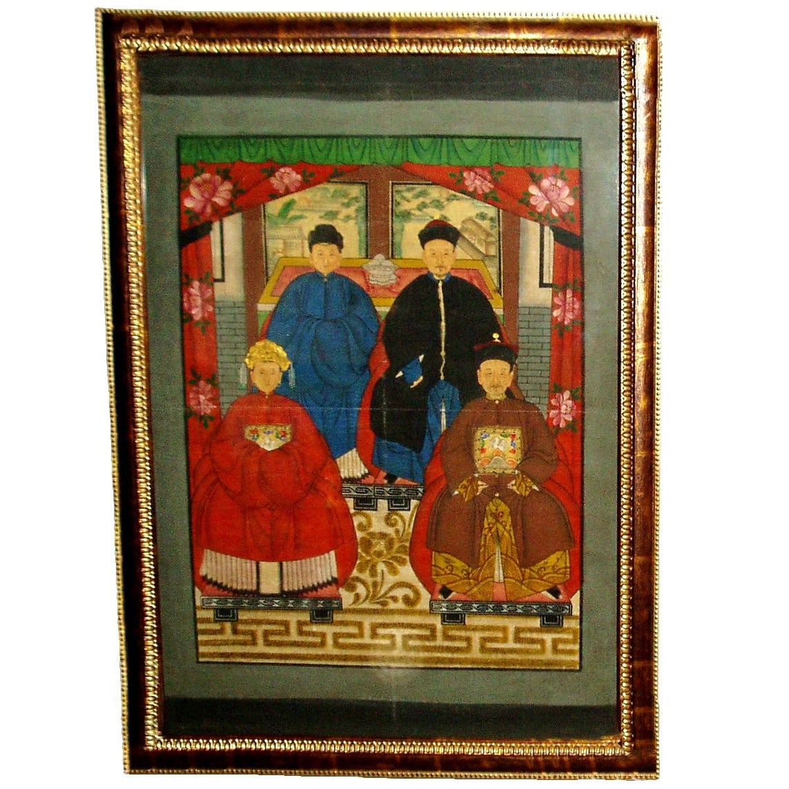 Authentic 19th Century Chinese Antique Ancestor's Portrait For Sale