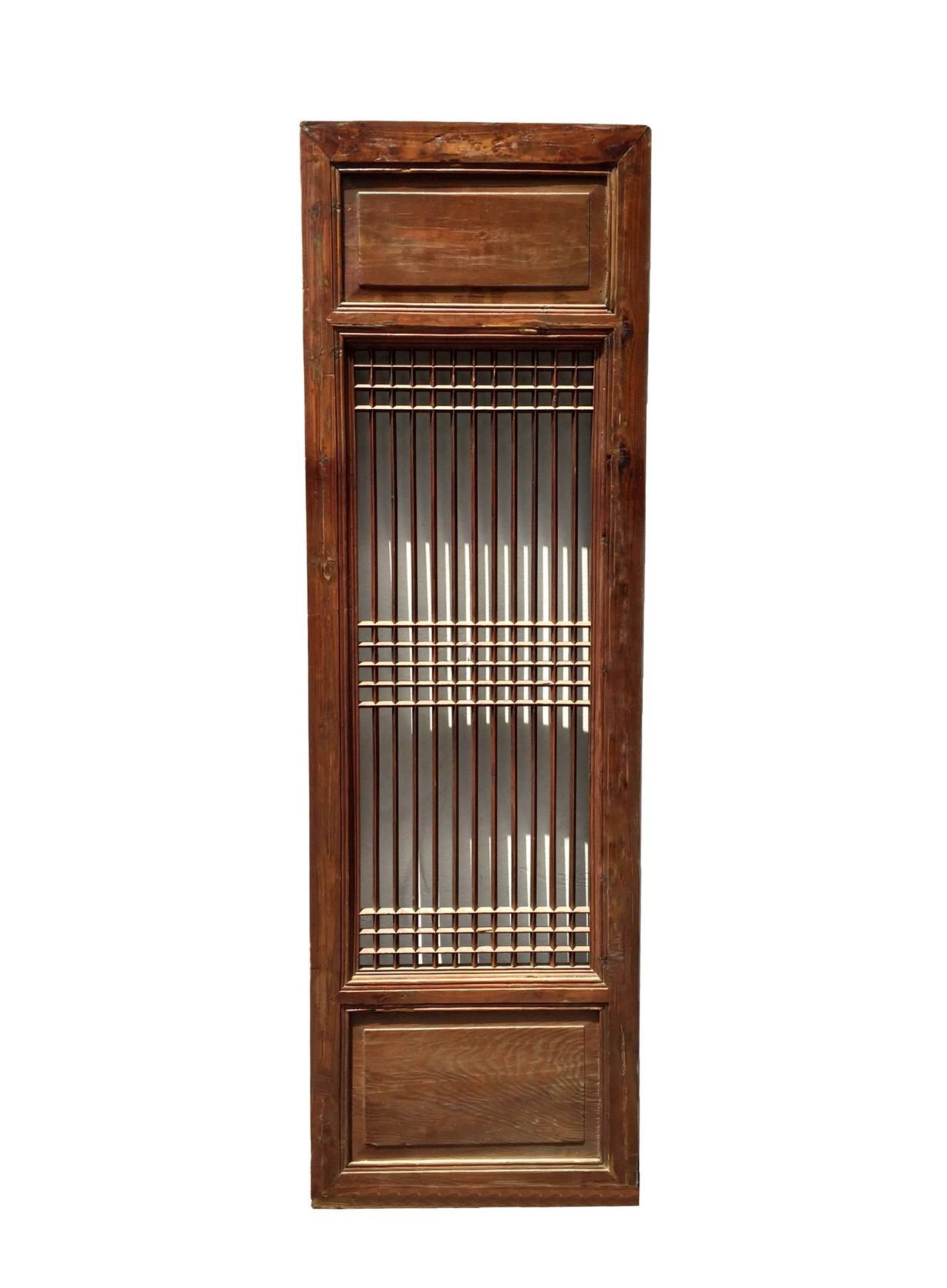 These beautiful window screens are wonderful examples of Ming Dynasty's simple elegant style of home furnishing. Lines are formed painstakingly by hand via the traditional joinery method of tenons and mortises. Unlike the common block bars, these