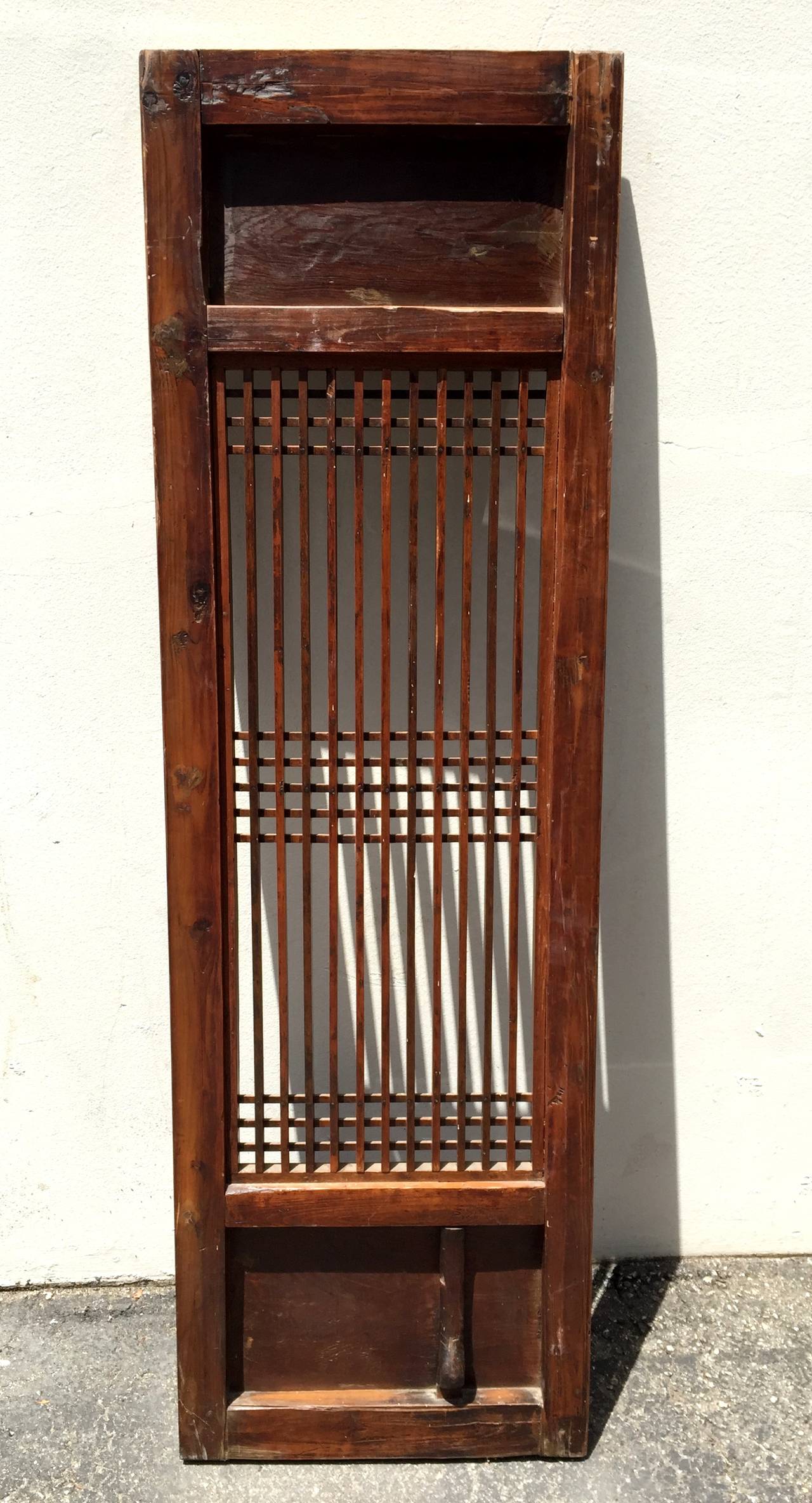Set of Six Antique Ming Lattice Window Screen Panels, 19th Century For Sale 1