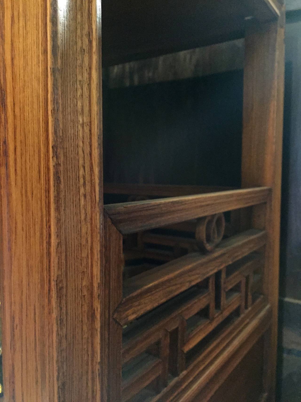 Wood Bookcase, Pair of Chinese Bookcases or Display Cases For Sale