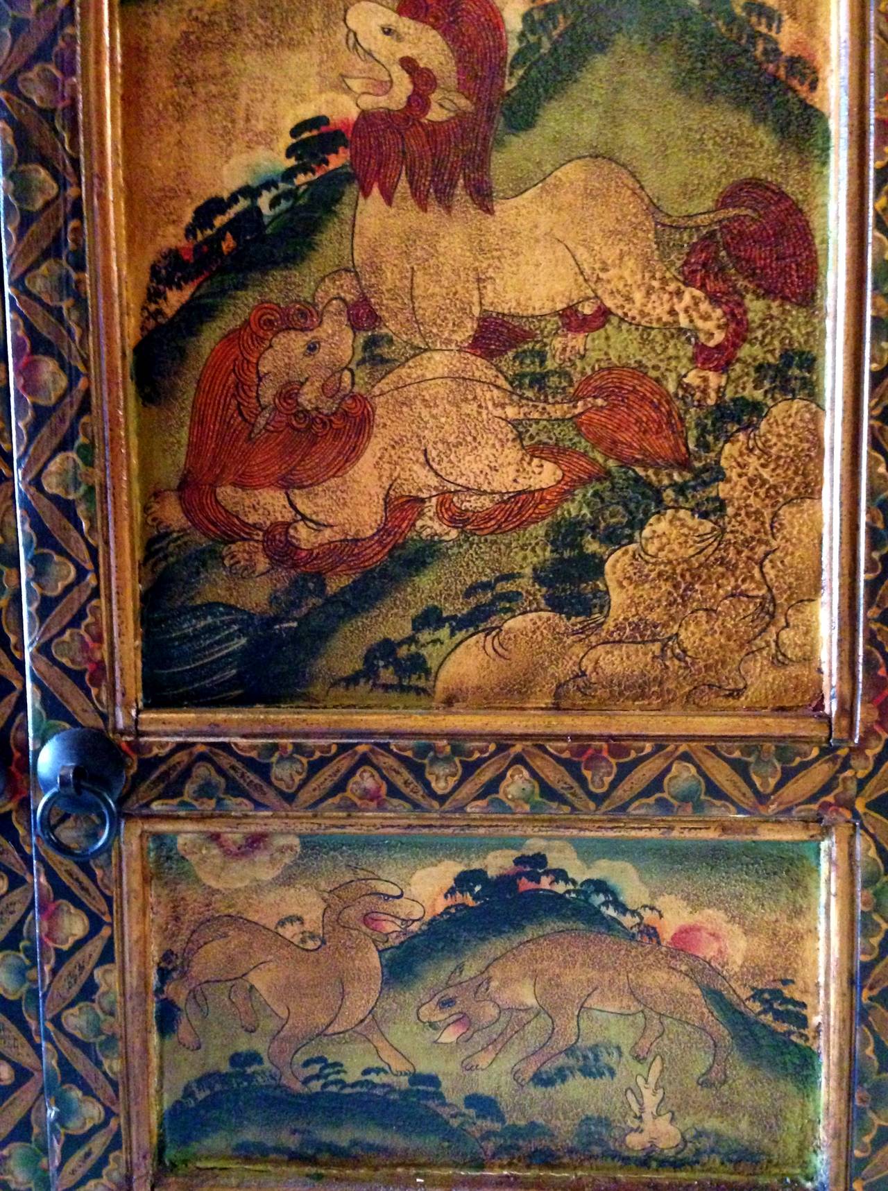 Tibetan Chest, Hand-Painted 1