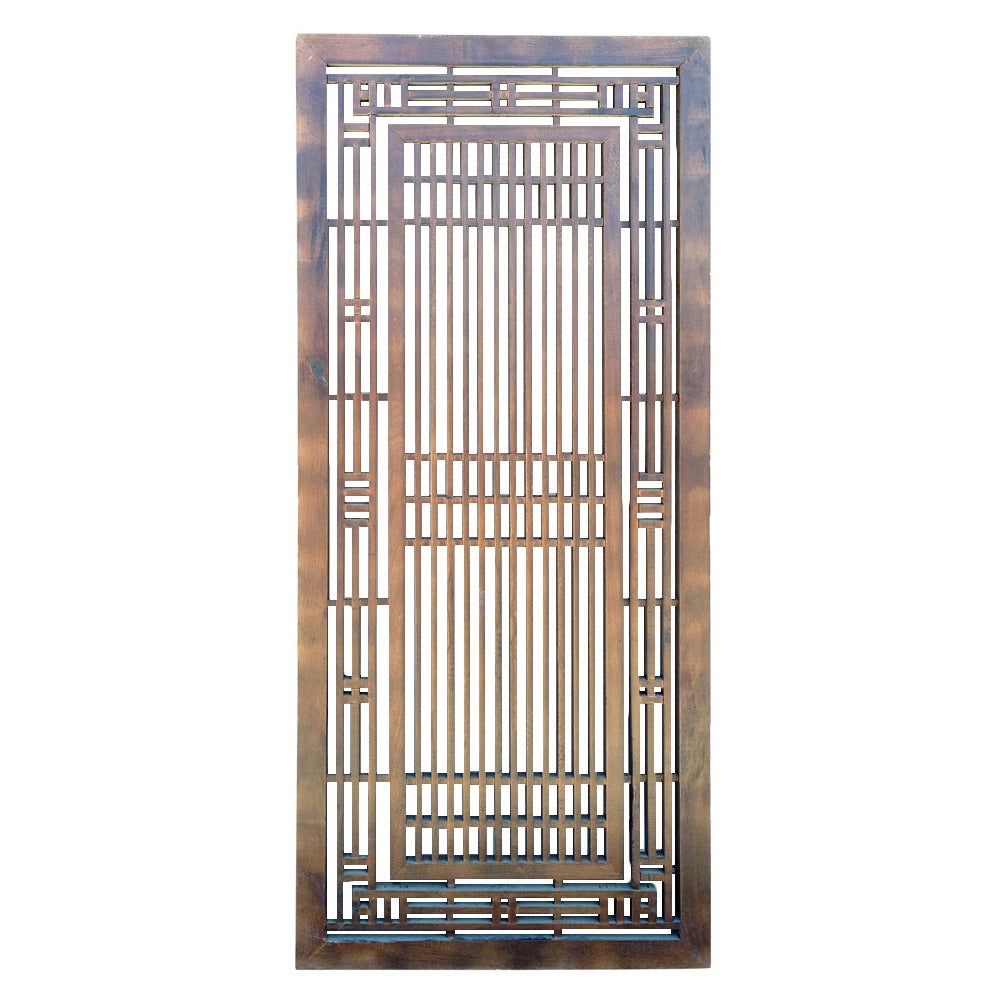 Antique Chinese Ming Lattice Screen Panel, 19th Century