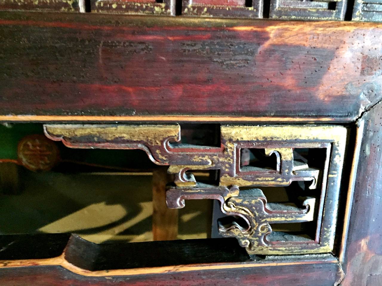 Chinese Antique Carved Side Table 4