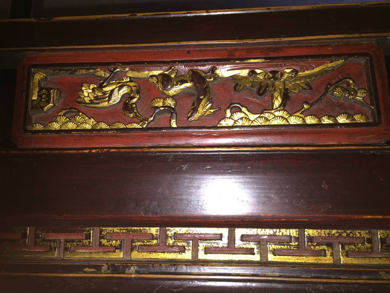 Chinese Antique Carved Side Table 2