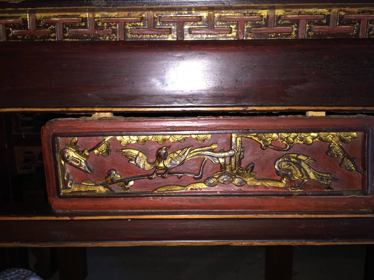 Chinese Antique Carved Side Table 3