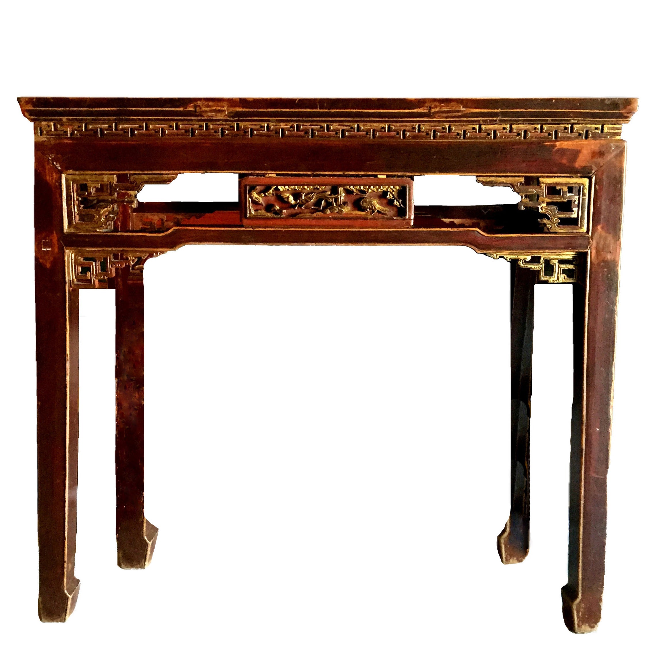 Chinese Antique Carved Side Table