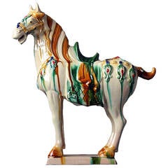 Magestic Tang Sancai Tri-glazed Terracotta Horse
