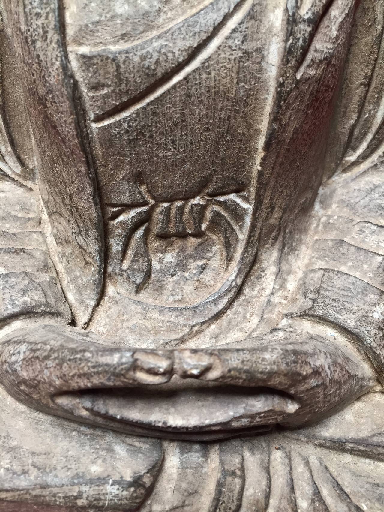 20th Century Carved Stone Buddha