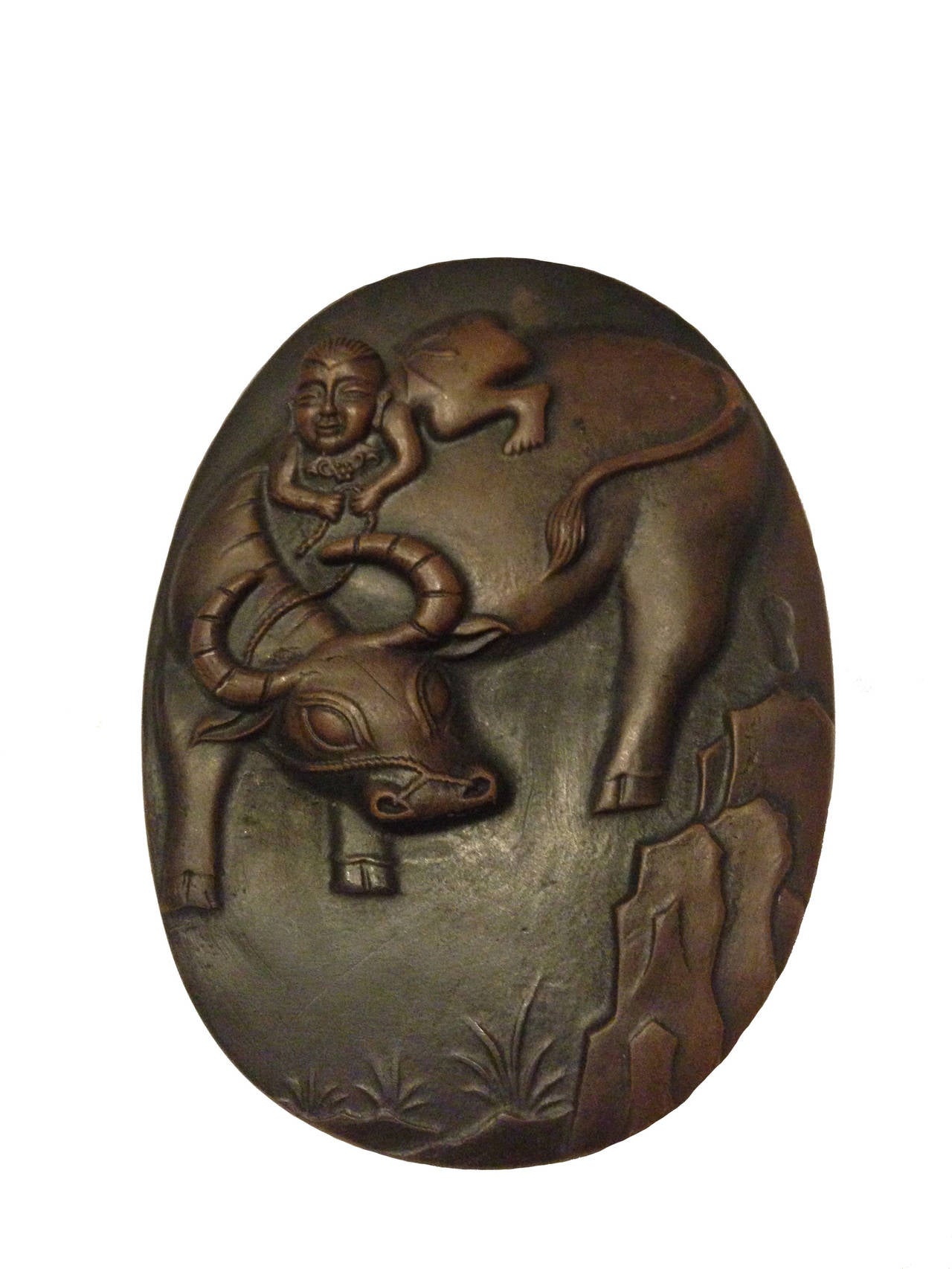 Chinese Zi Sha Earthenware Calligraphy Ink Stone