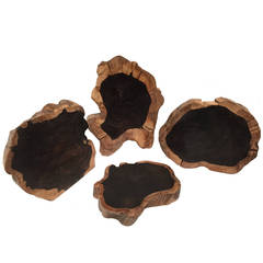 Ebony Wood Stands, Set of 4