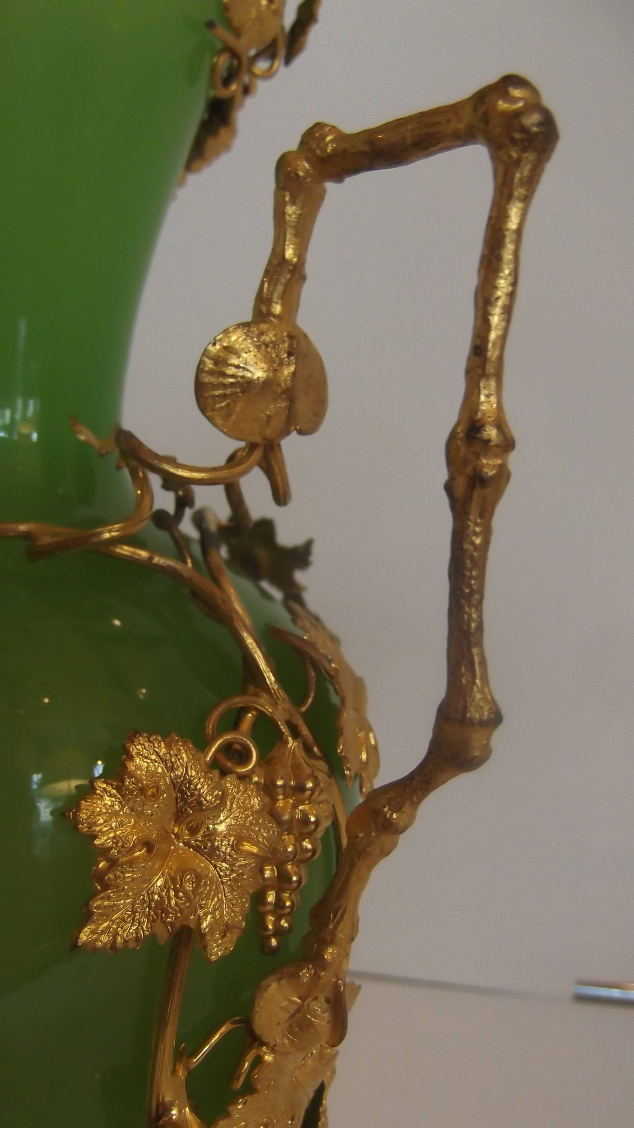19th Century French Opaline Vase with Ormolu Mounts. 3