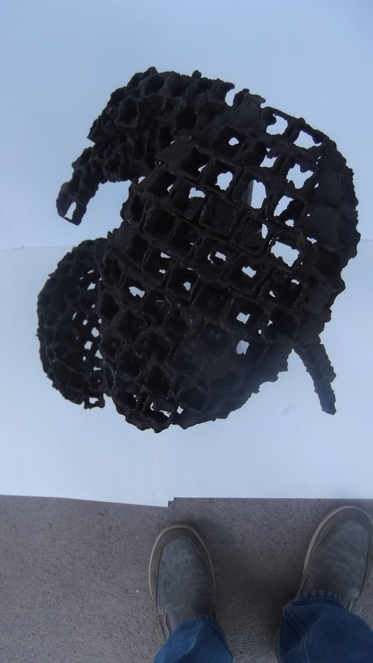Welded Postmodern Brutalist Iron Sculpture