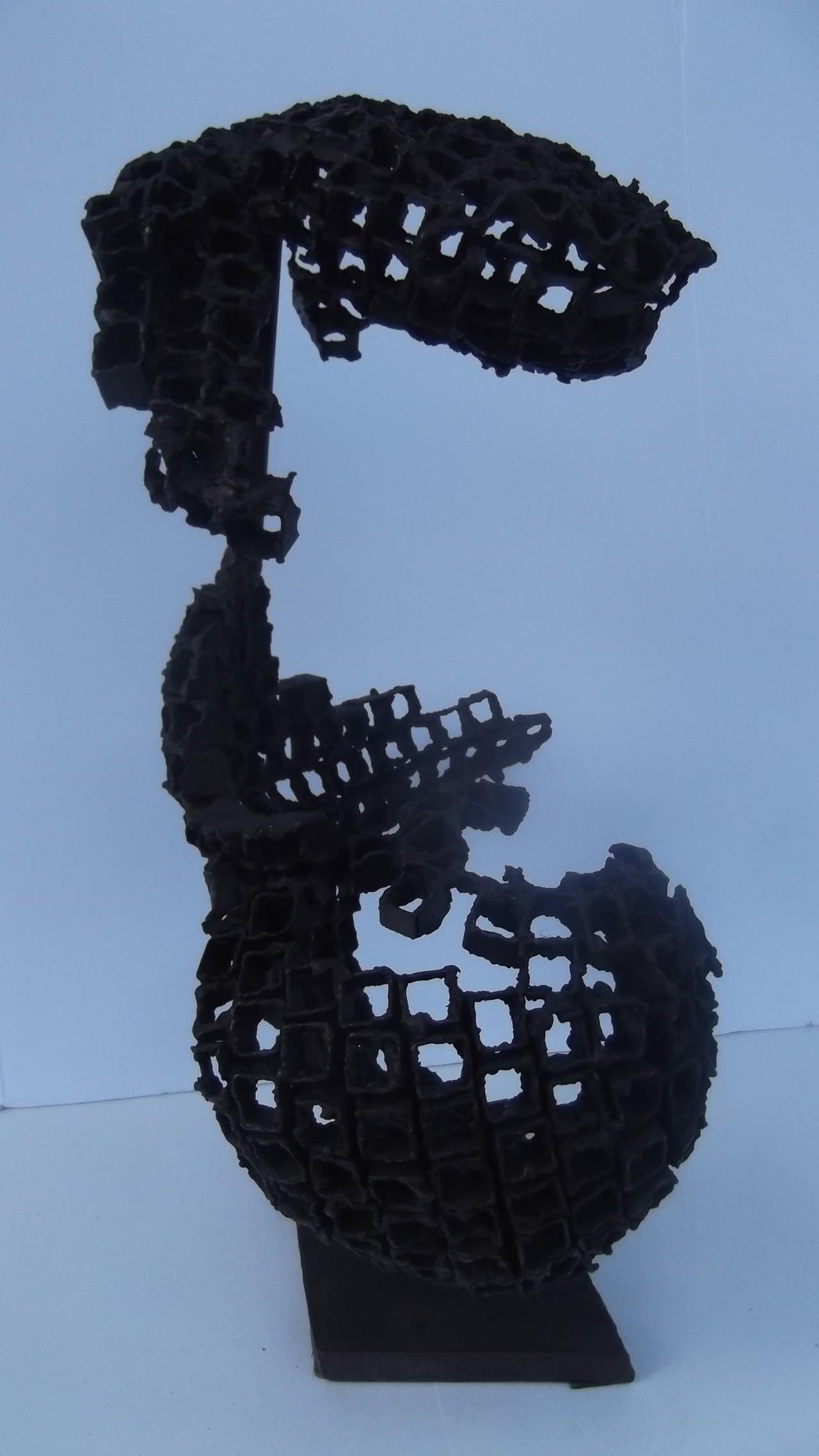 Postmodern Brutalist Iron Sculpture 1