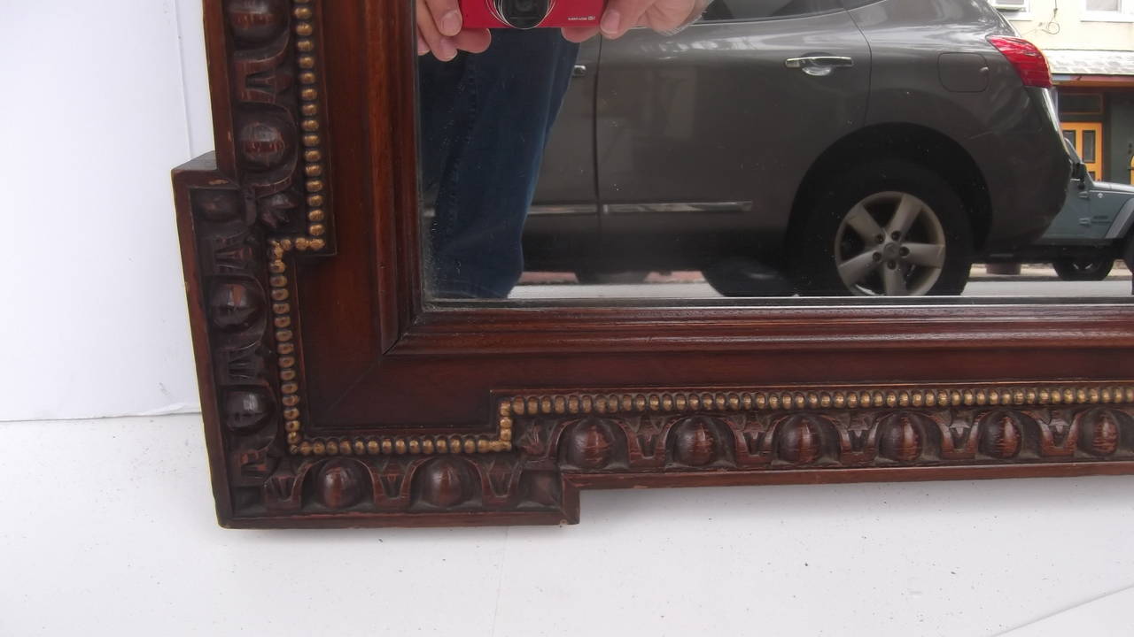Hand-Carved Carved Mahogany Georgian Style Wall Mirror