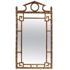 Giltwood Chinoiserie Mirror, Hollywood Regency