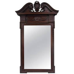 Carved Mahogany Georgian Style Wall Mirror