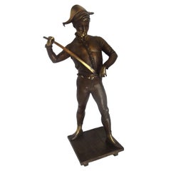 Signed "Dubois, " French Bronze, "The Harlequin"