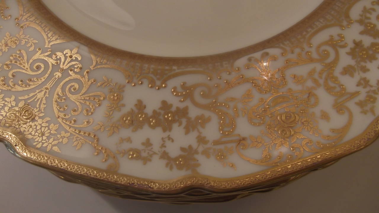 Gilt Sumptuous Set of 12 Tiffany Sevice Plates