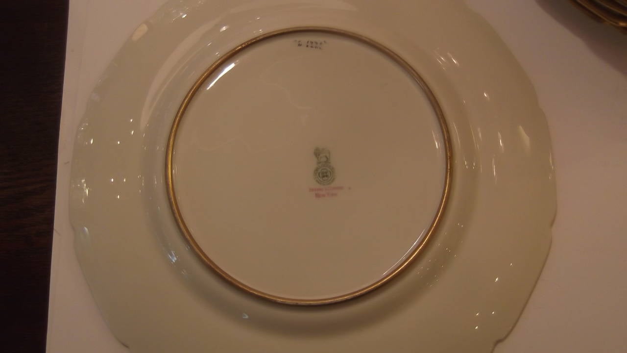 20th Century Sumptuous Set of 12 Tiffany Sevice Plates
