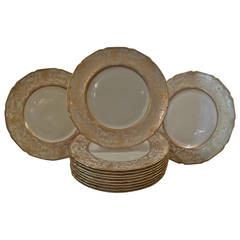 Used Sumptuous Set of 12 Tiffany Sevice Plates