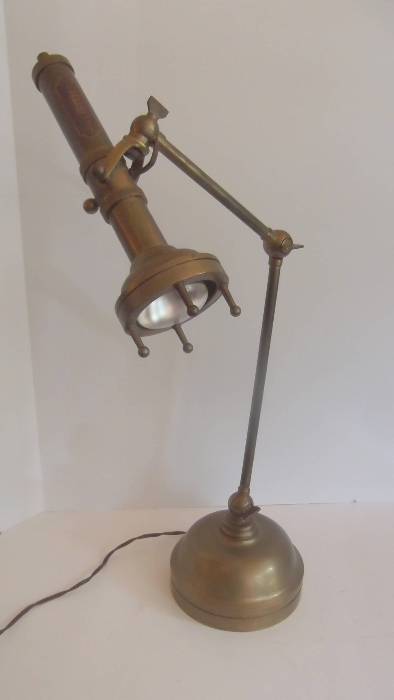 Chapman brass mid century desk lamp.  This model is referred to as the 