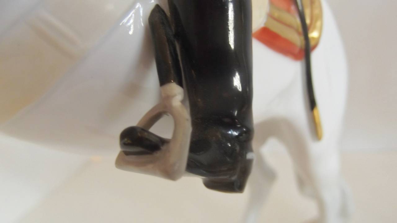 Wiener Augarten Lippizzaner Pferd Spanische Reitschule Figuren aus Porzellan (Österreichisch)