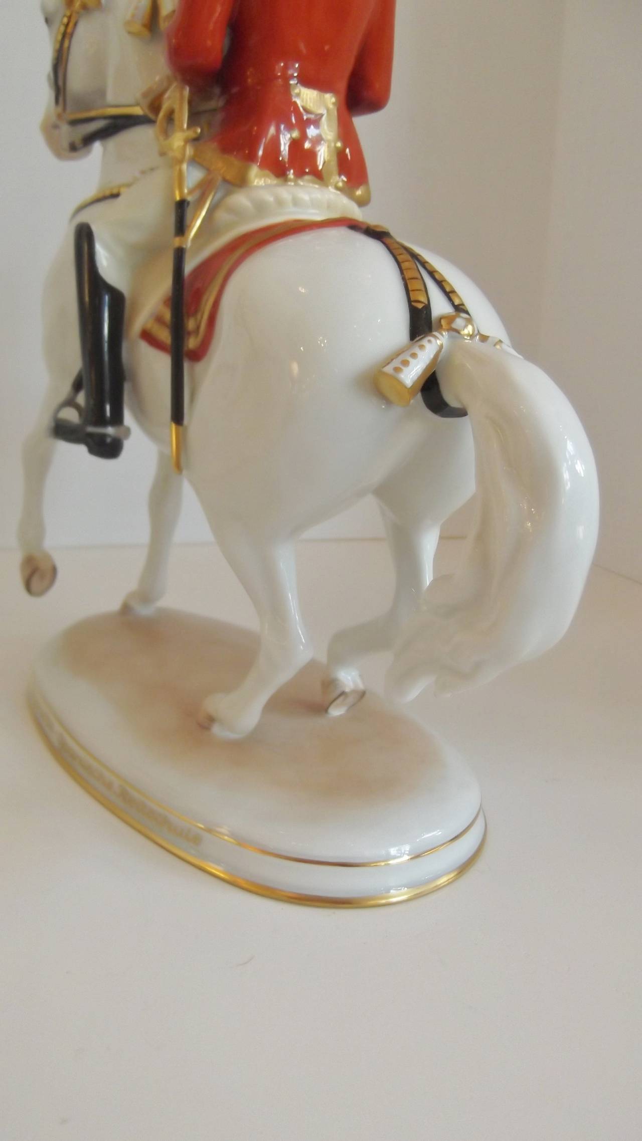 Wiener Augarten Lippizzaner Pferd Spanische Reitschule Figuren aus Porzellan (Handbemalt)