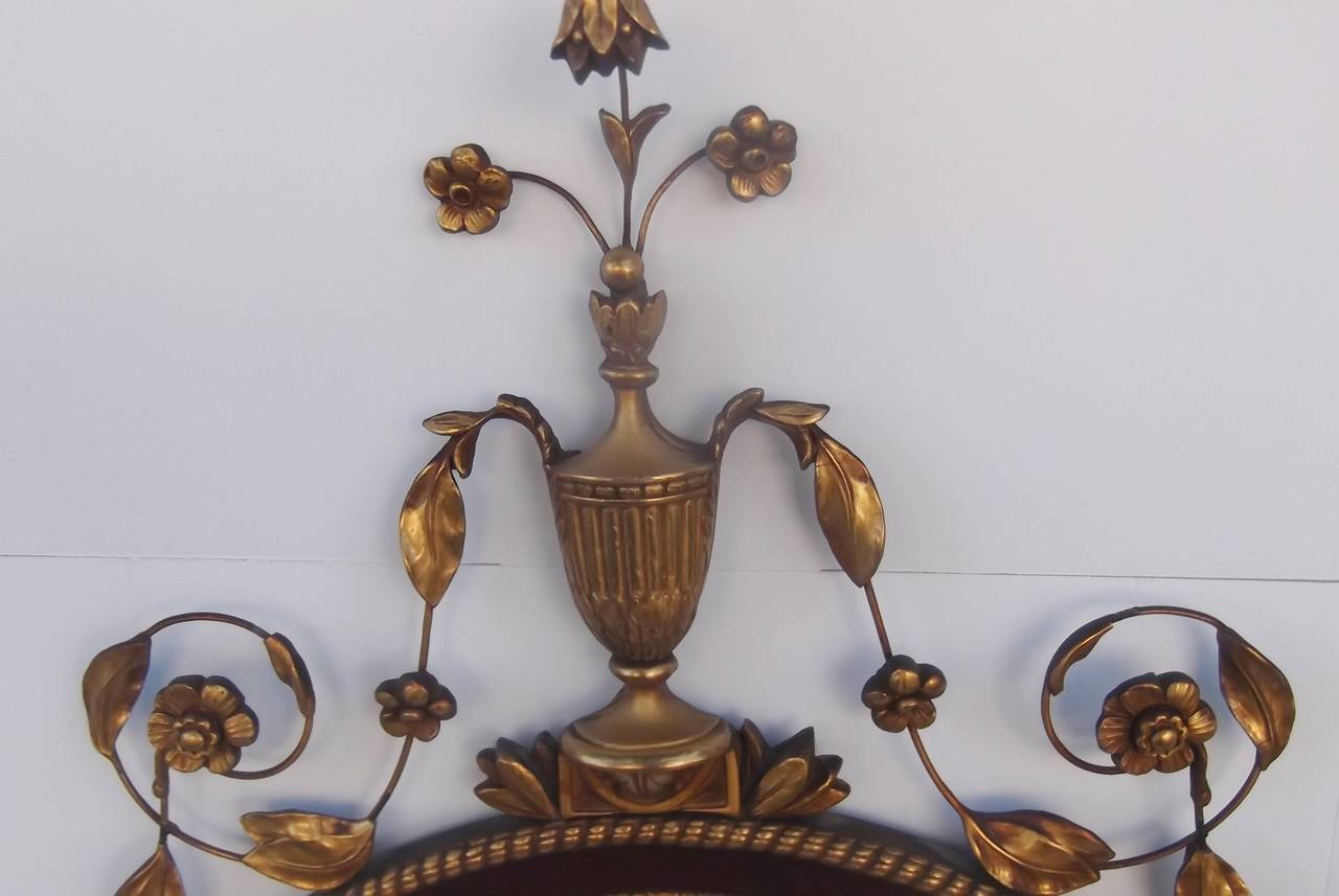 Elegant Oval English Adam Style Mirror