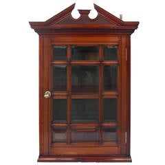 Antique English Mahogany Table-Top Curio Cabinet
