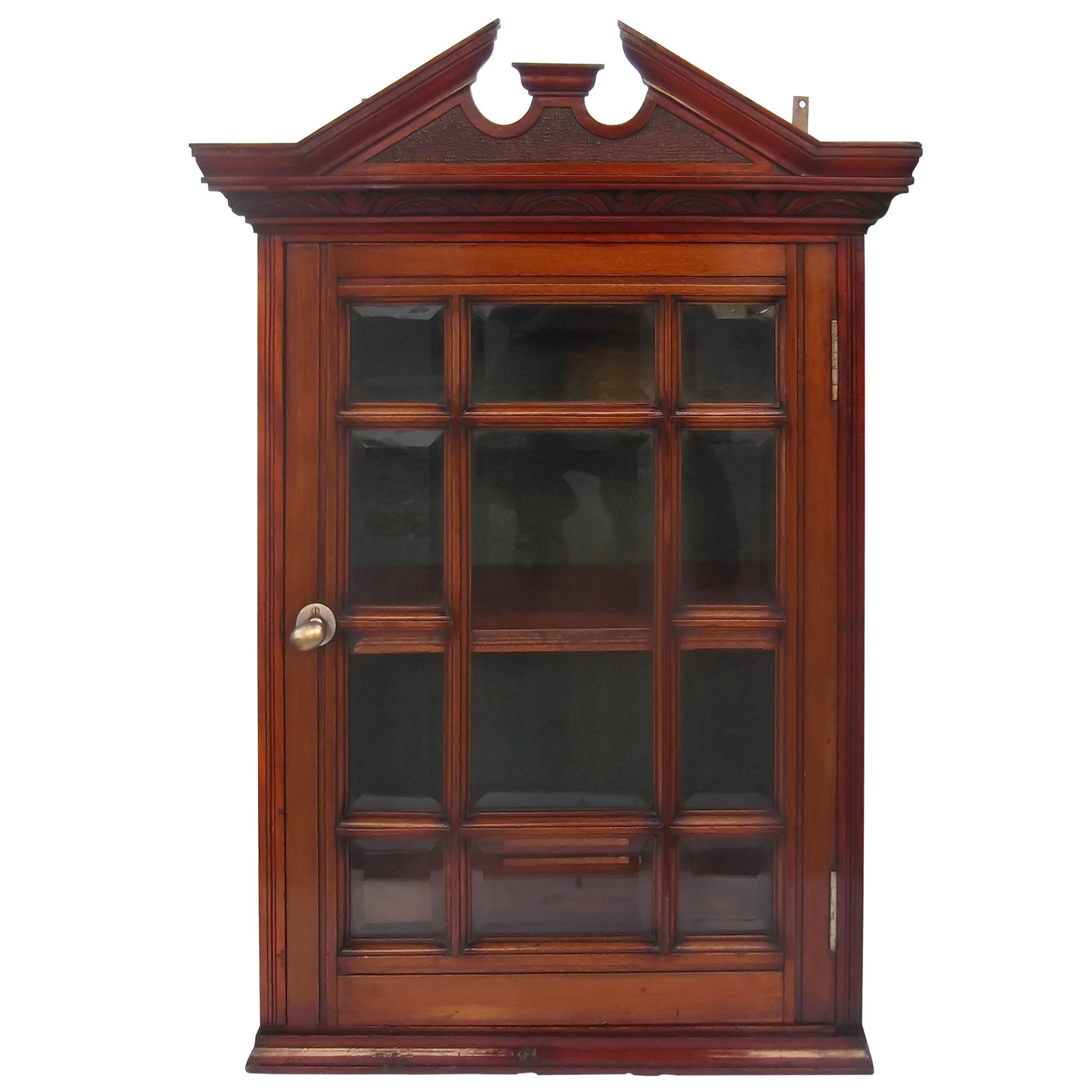 English Mahogany Table-Top Curio Cabinet