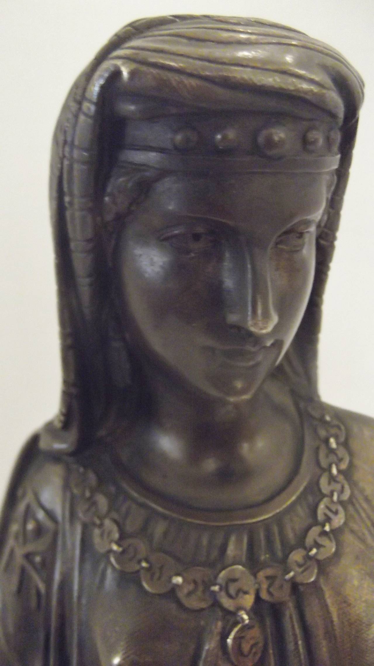 A BRONZE FIGURE OF JUDITH WITH THE HEAD OF HOLOFERNES, Beautifully cast and artist signed L. Pilet 1836-1916

Léon Pilet was a French visual artist who was born in 1836. Numerous works by the artist have been sold at auction, including 'The Water