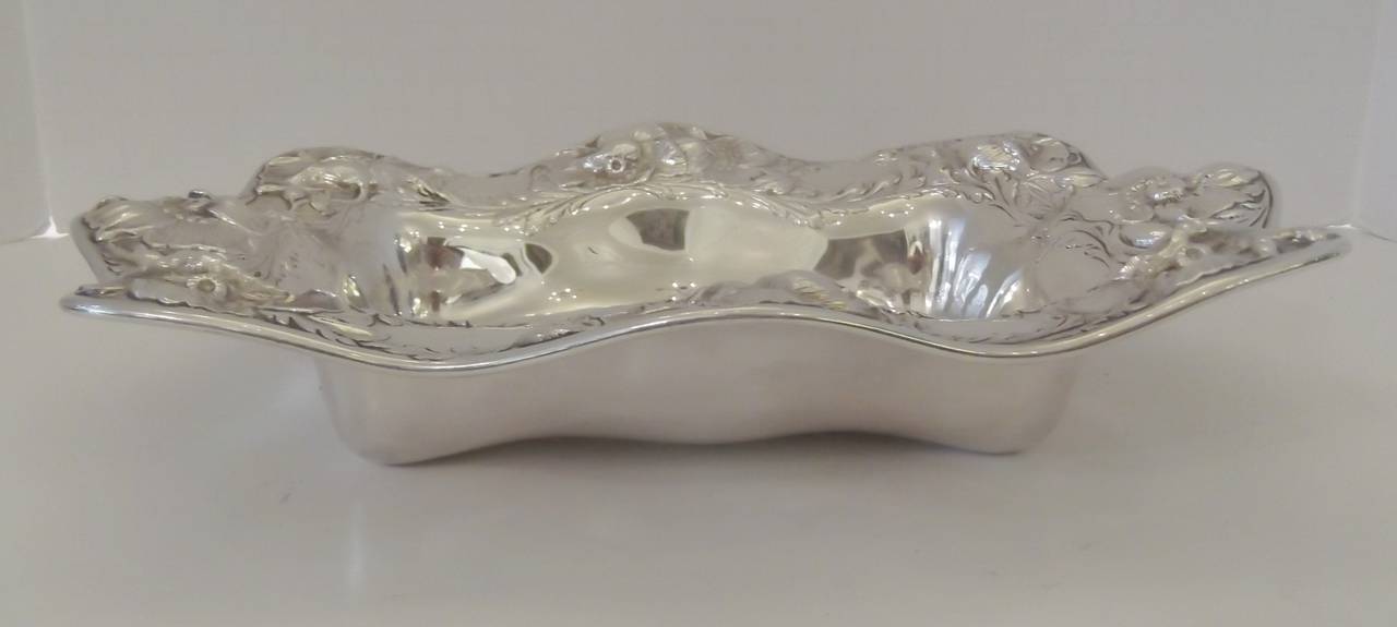 American Sterling Silver Repousse Scalloped Edge Bowl Made by Gorham