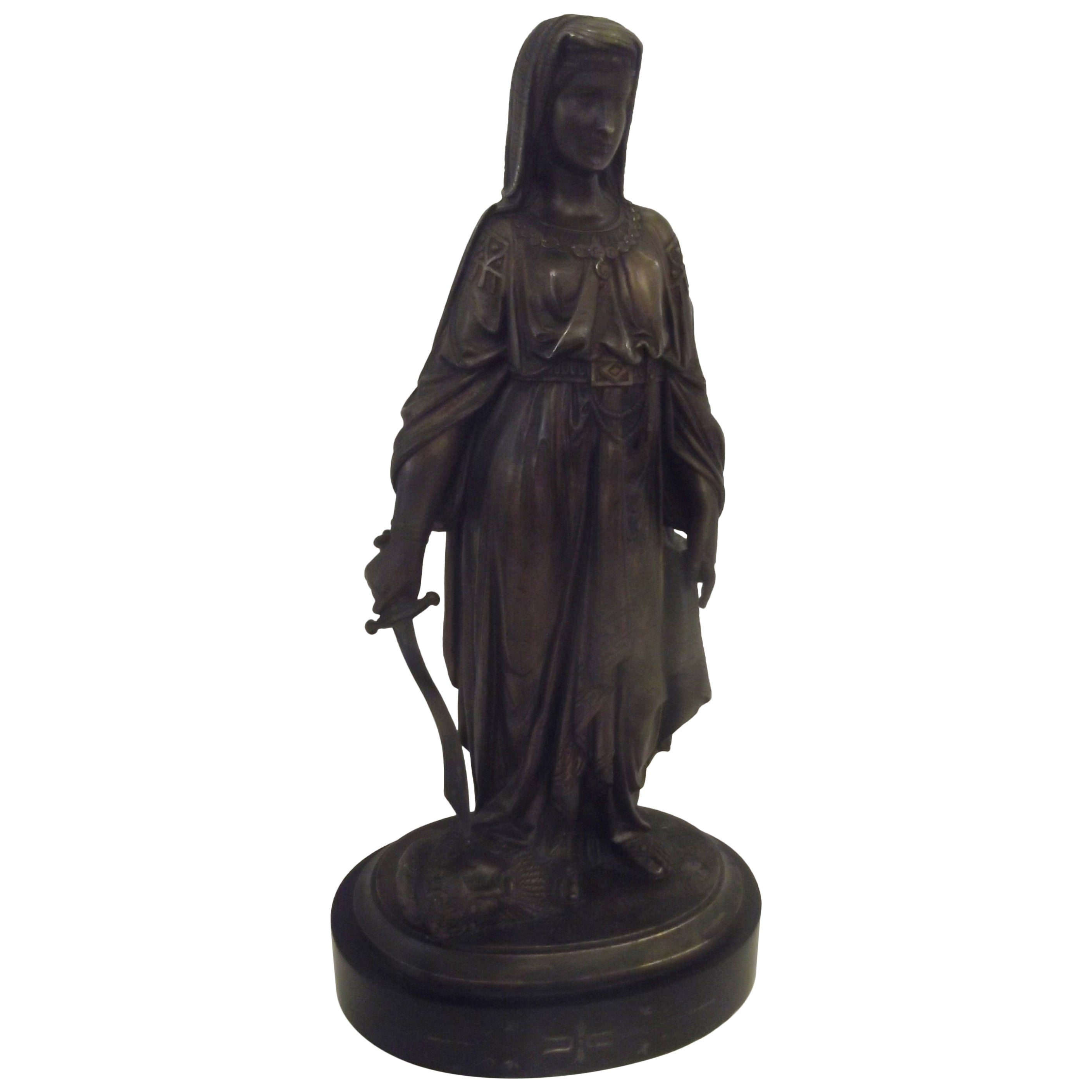 19th Century French Bronze of Judith signed Leon Pilet