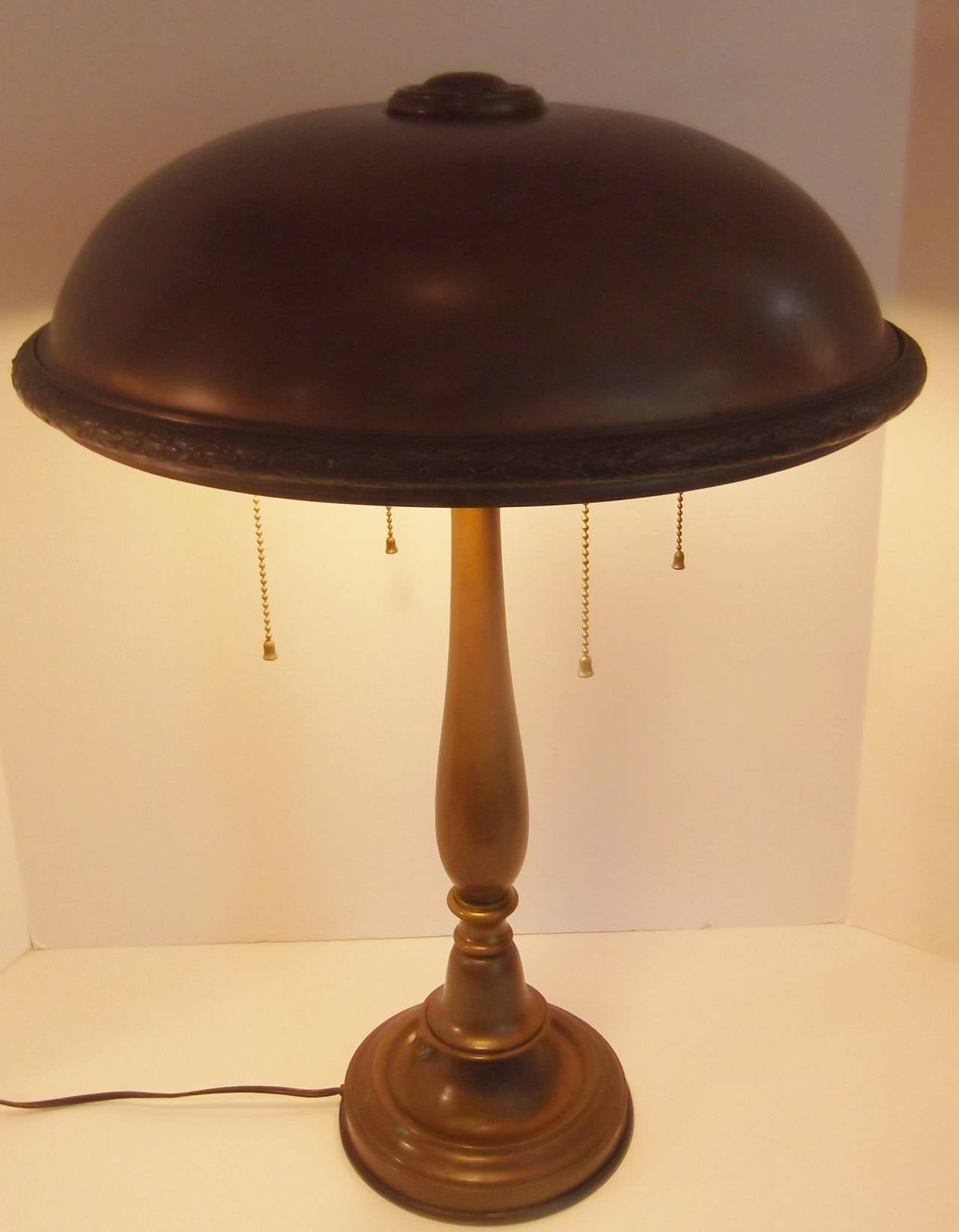 Solid Brass Table Lamp, circa 1900-1910 3