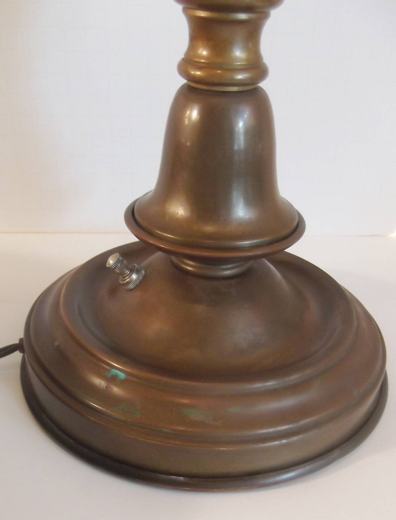 Solid Brass Table Lamp, circa 1900-1910 1