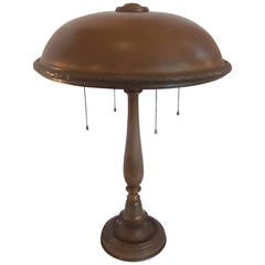 Antique Solid Brass Table Lamp, circa 1900-1910