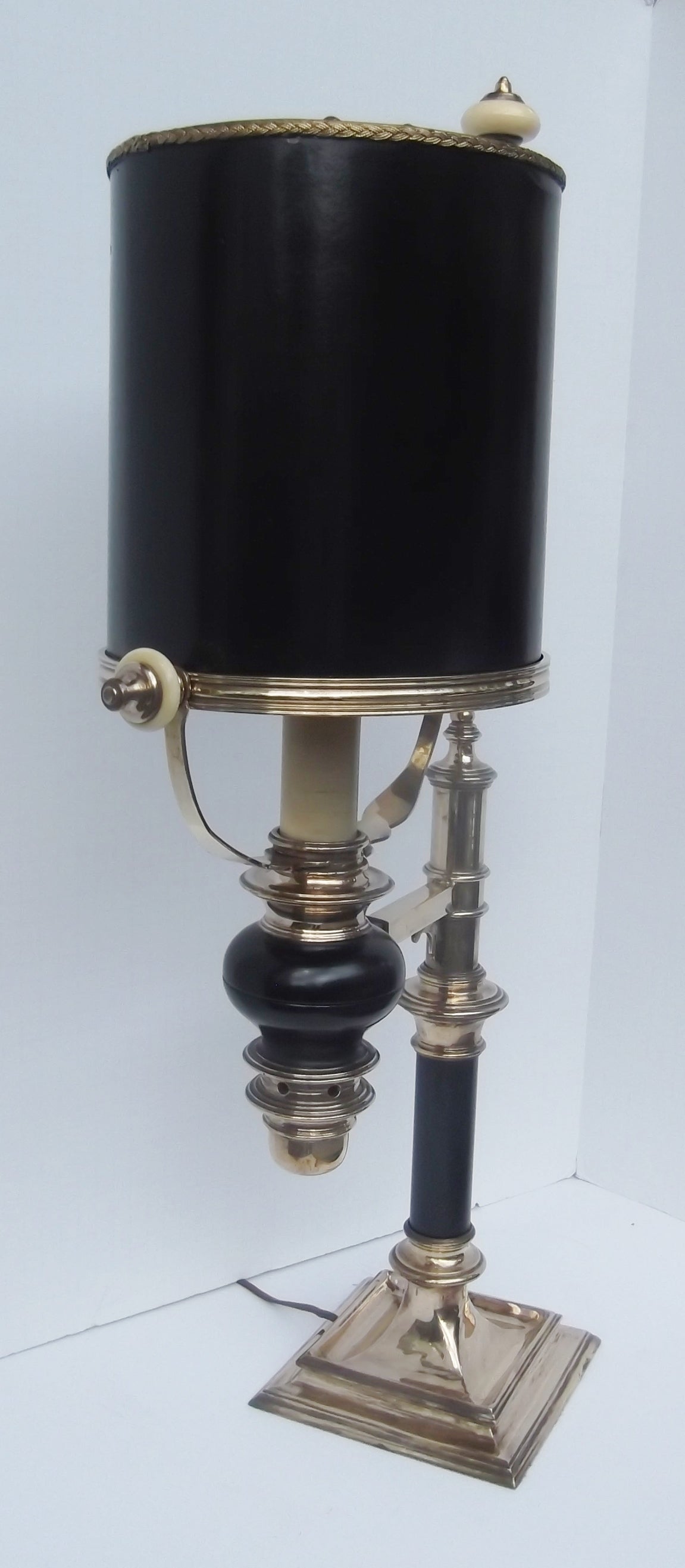 20th Century Authentic Brass Chapman Library Table Lamp