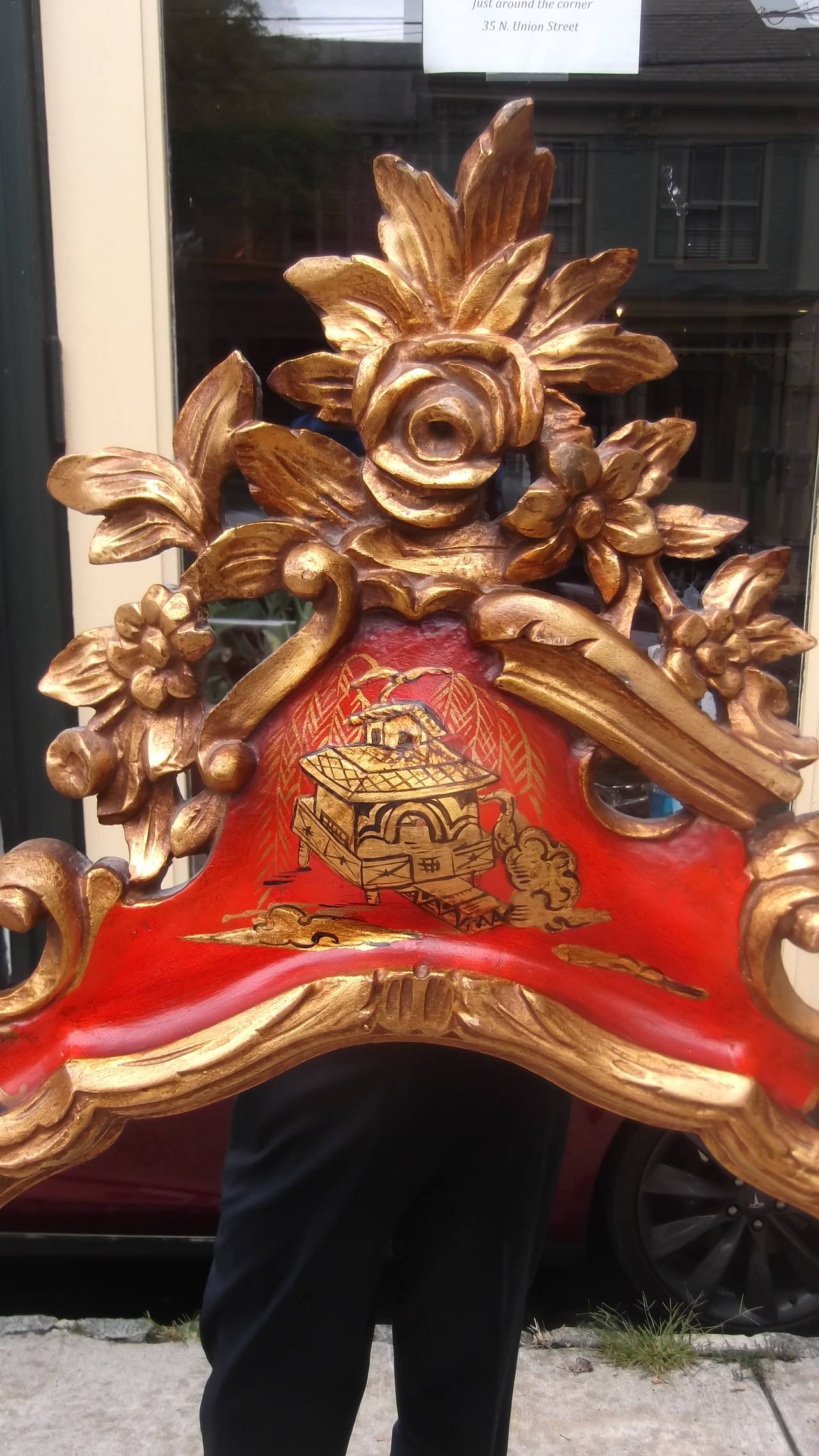 Early 20th Century Carved Chinoiserie Mirror