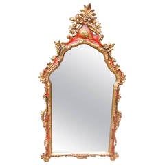 Early 20th Century Carved Chinoiserie Mirror