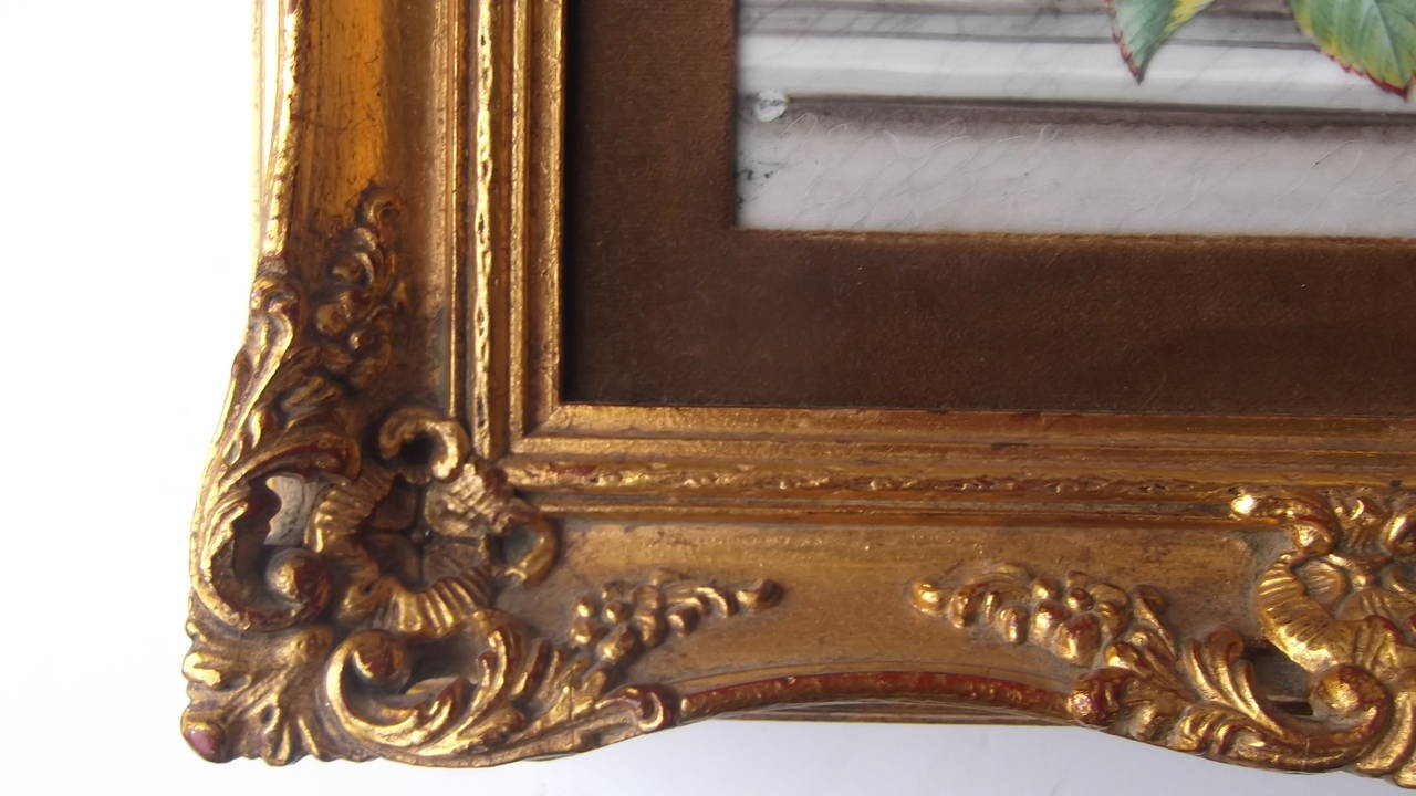 19th Century Pair of French Painted Porcelain Framed Plaques