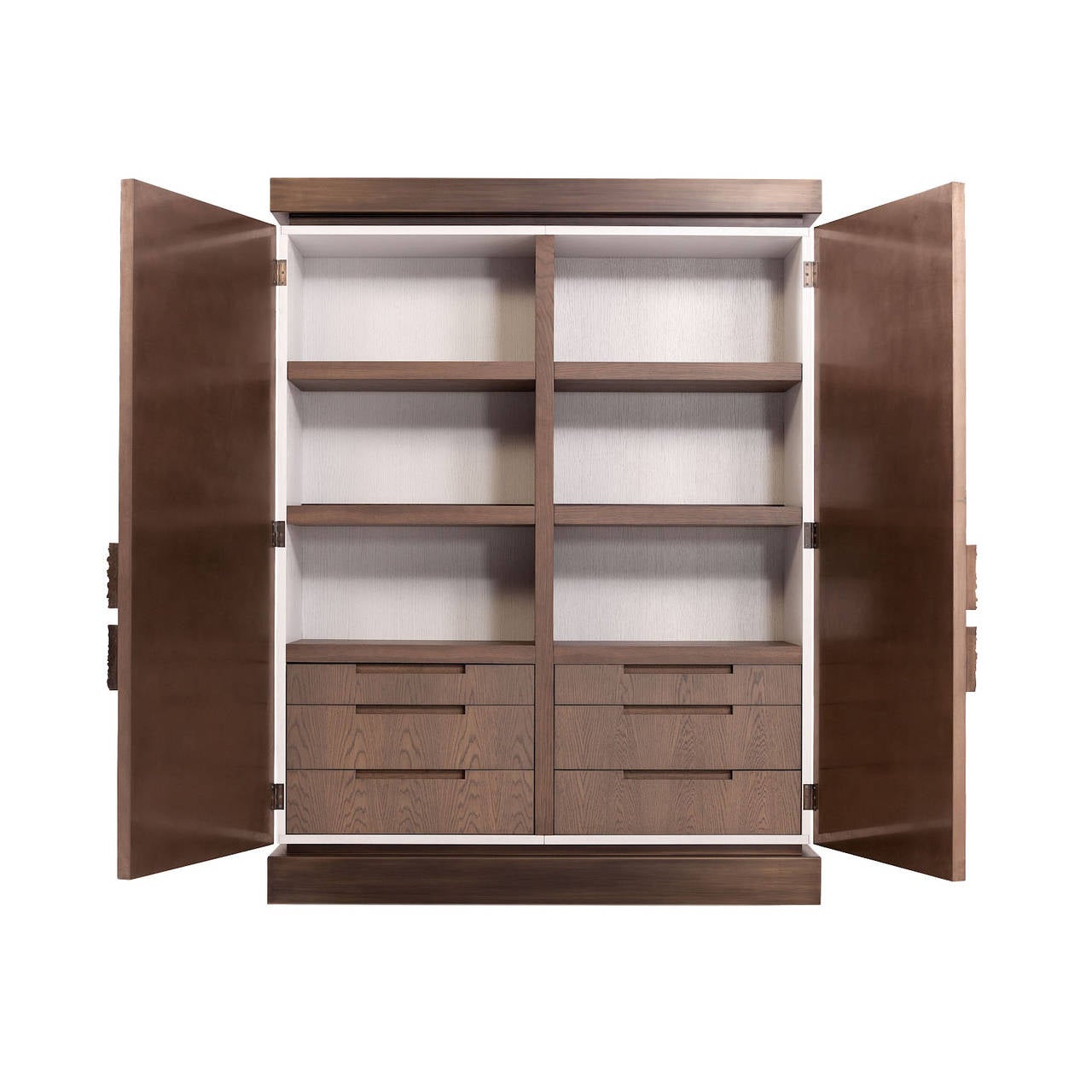 Isabella with Limestone Resin and Polished Bronze Doors For