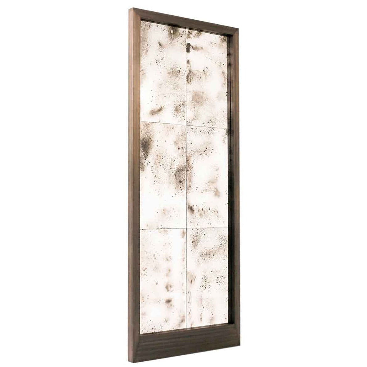 21st Century Large Mirror With Antiqued And Solid Brass Frame