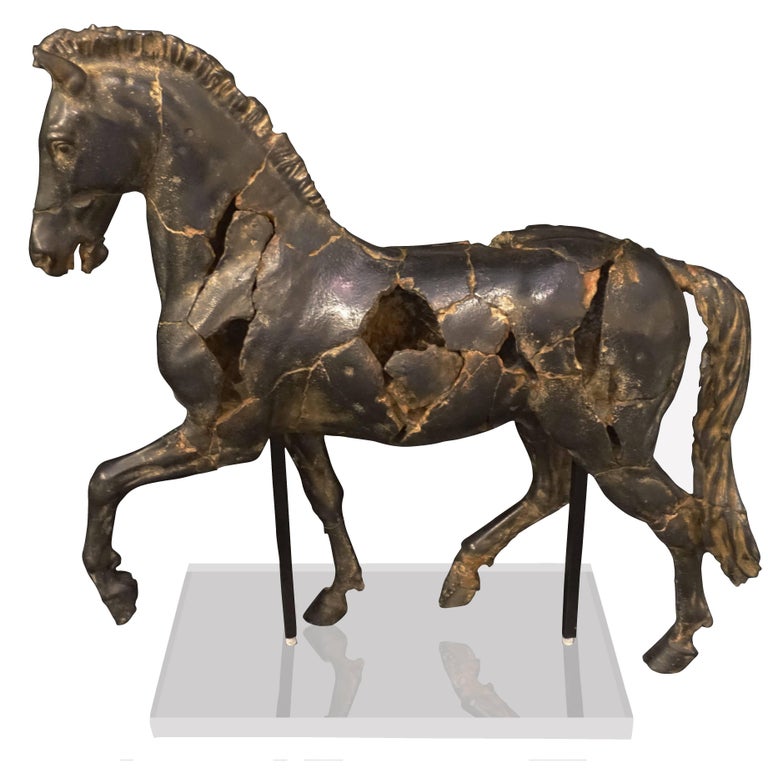 Magnificent Lead Horse Statue For Sale at 1stdibs