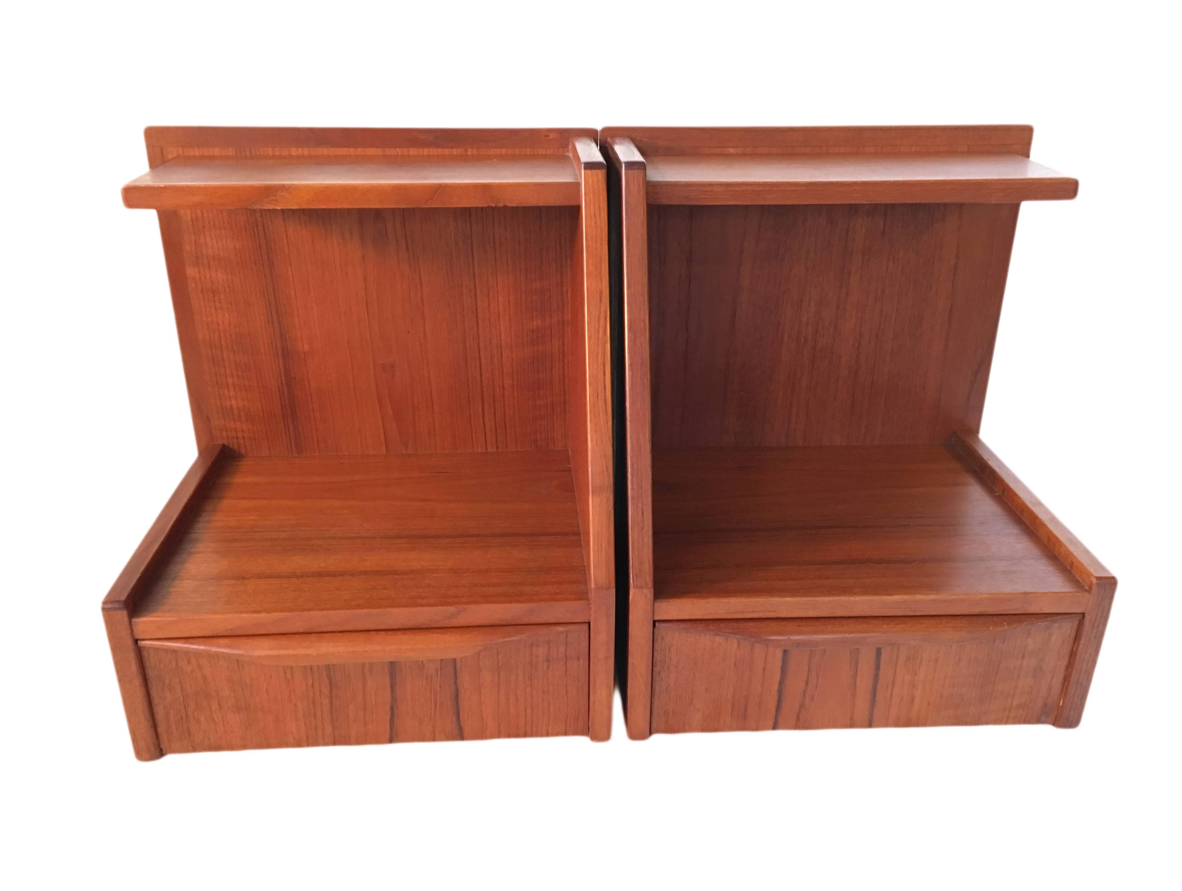 Pair of Midcentury Danish Floating Nightstands. 1