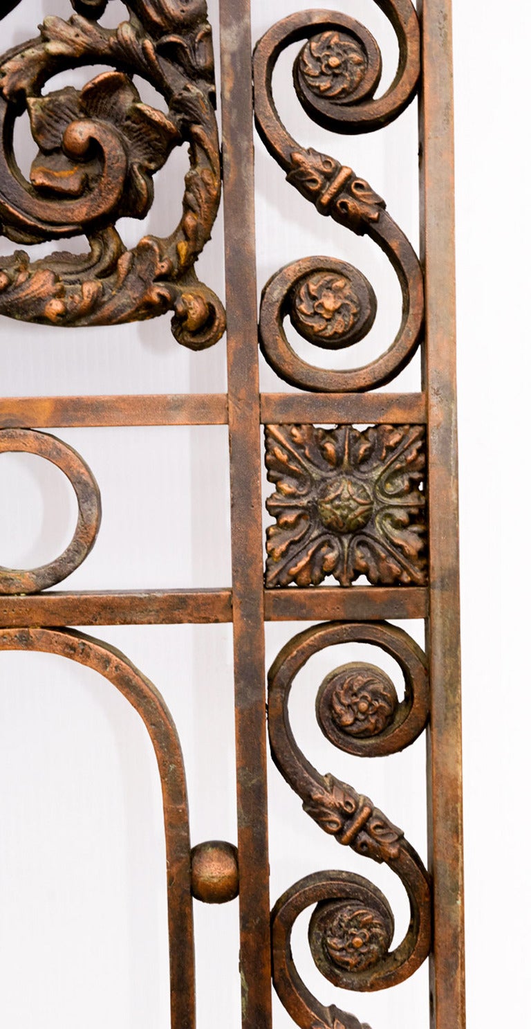 Copper Pair of Antique Beaux Arts Style Door Panels
