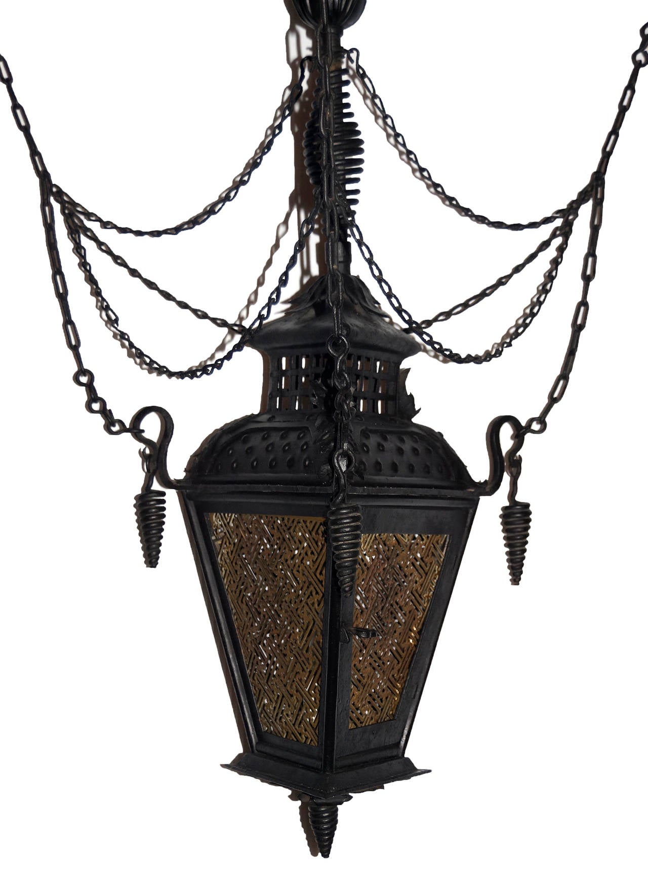 Hand-Crafted Chinoiserie Lantern For Sale