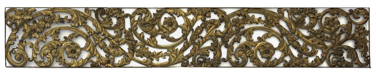 Bronze Beaux-Arts Divider Grill with Rinceau Ornament