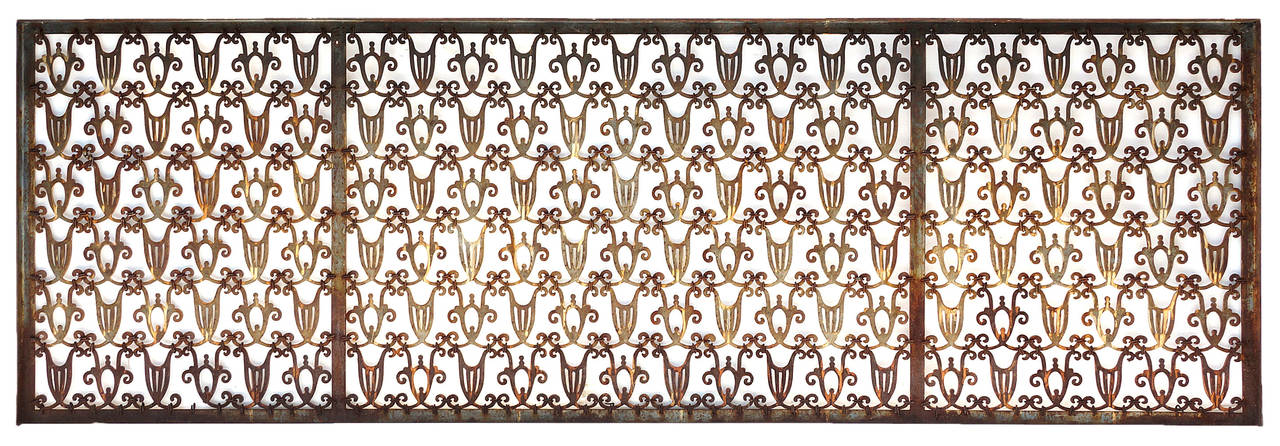 French Art Deco Tripartite Ventilator Grill