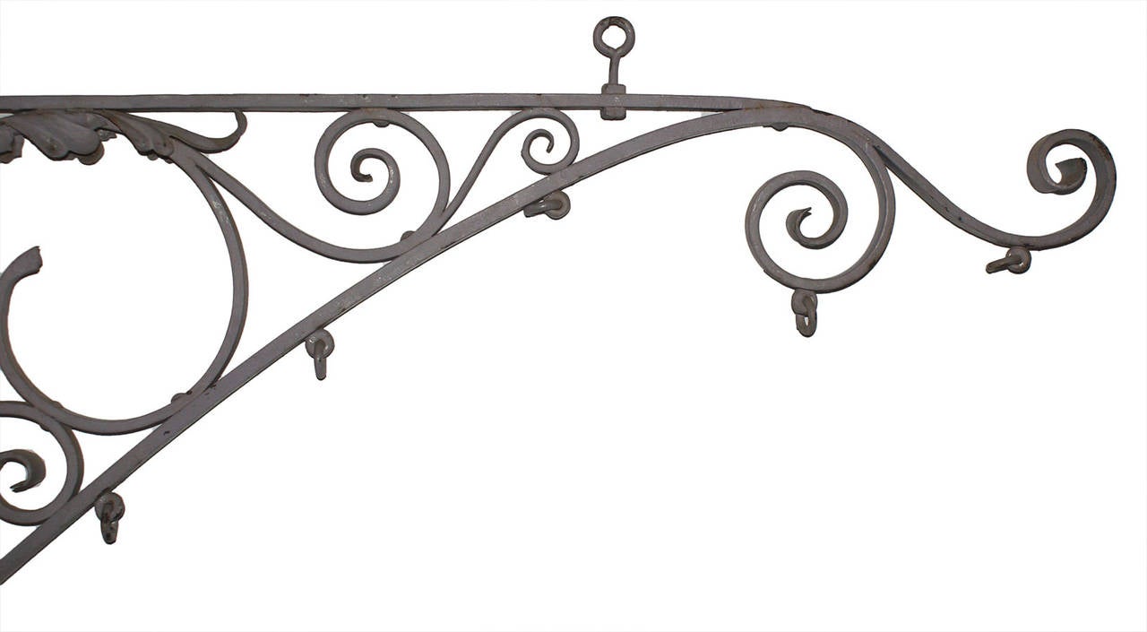 19th Century Sign Bracket with Floral Motifs, circa 1885 For Sale