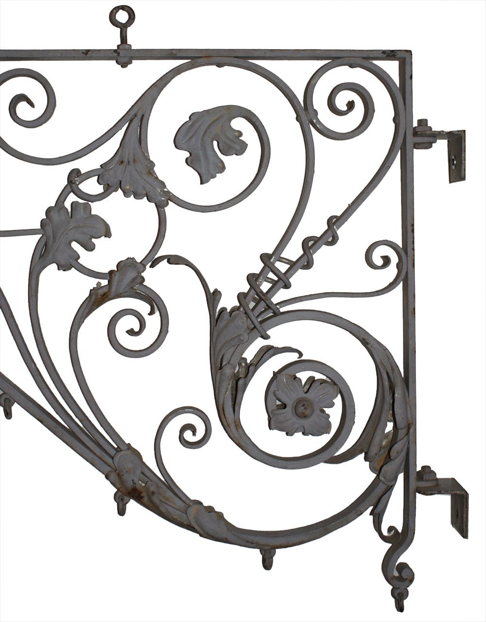 Sign Bracket with Floral Motifs, circa 1885 For Sale 1